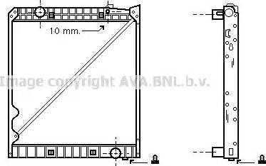 Ava Quality Cooling ME 2149 - Радиатор, охлаждане на двигателя vvparts.bg