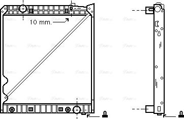 Ava Quality Cooling ME 2150 - Радиатор, охлаждане на двигателя vvparts.bg