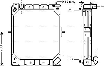 Ava Quality Cooling ME 2161 - Радиатор, охлаждане на двигателя vvparts.bg