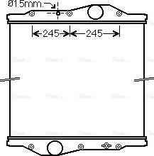 Ava Quality Cooling ME2247N - Радиатор, охлаждане на двигателя vvparts.bg