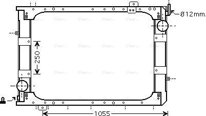 Ava Quality Cooling ME 2221 - Радиатор, охлаждане на двигателя vvparts.bg