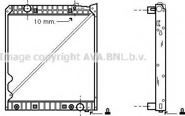 Ava Quality Cooling MEA2150 - Радиатор, охлаждане на двигателя vvparts.bg