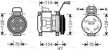 Ava Quality Cooling MEAK189 - Компресор, климатизация vvparts.bg