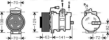 Ava Quality Cooling MEAK239 - Компресор, климатизация vvparts.bg