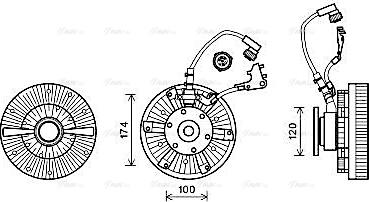 Ava Quality Cooling MEC260 - Съединител, вентилатор на радиатора vvparts.bg