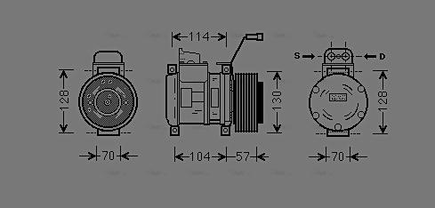 Ava Quality Cooling ME K190 - Компресор, климатизация vvparts.bg