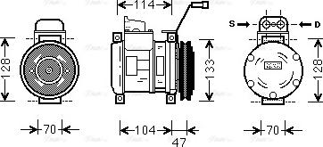 Ava Quality Cooling ME K189 - Компресор, климатизация vvparts.bg