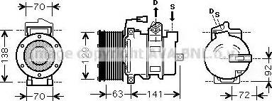 Ava Quality Cooling MEK249 - Компресор, климатизация vvparts.bg