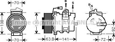 Ava Quality Cooling MEK239 - Компресор, климатизация vvparts.bg
