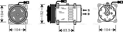 Ava Quality Cooling MFK003 - Компресор, климатизация vvparts.bg