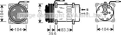 Ava Quality Cooling MFK002 - Компресор, климатизация vvparts.bg