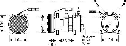 Ava Quality Cooling MNAK048 - Компресор, климатизация vvparts.bg