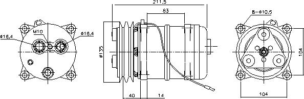 Ava Quality Cooling MNK163 - Компресор, климатизация vvparts.bg