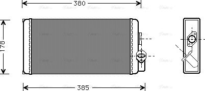 Ava Quality Cooling MS 6188 - Топлообменник, отопление на вътрешното пространство vvparts.bg