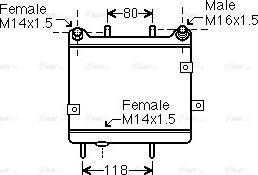 Ava Quality Cooling MS3540 - Маслен радиатор, двигателно масло vvparts.bg