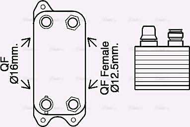 Ava Quality Cooling MS3686 - Маслен радиатор, автоматична трансмисия vvparts.bg