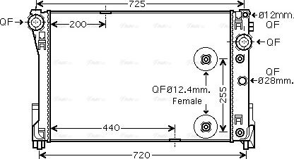 Ava Quality Cooling MS2491 - Радиатор, охлаждане на двигателя vvparts.bg