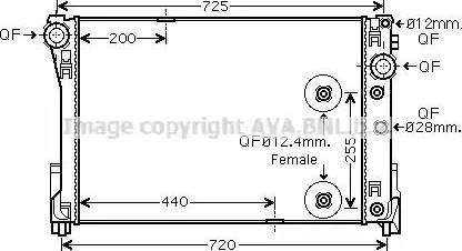 Ava Quality Cooling MS 2546 - Радиатор, охлаждане на двигателя vvparts.bg