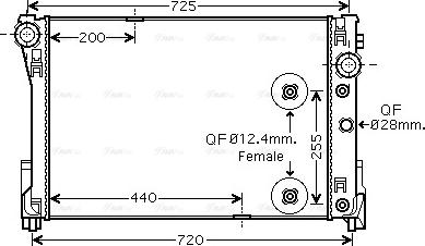 Ava Quality Cooling MS 2452 - Радиатор, охлаждане на двигателя vvparts.bg