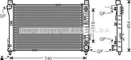 Ava Quality Cooling MS 2464 - Радиатор, охлаждане на двигателя vvparts.bg