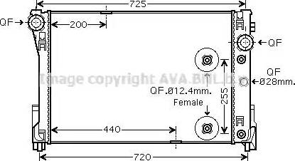 Ava Quality Cooling MS 2475 - Радиатор, охлаждане на двигателя vvparts.bg