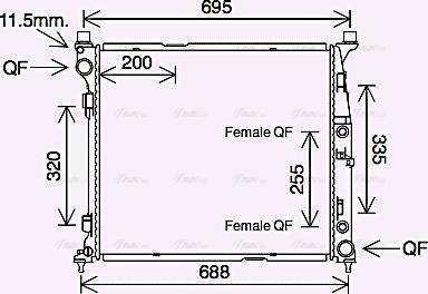 Ava Quality Cooling MS2694 - Радиатор, охлаждане на двигателя vvparts.bg