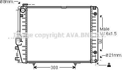 Ava Quality Cooling MS 2072 - Радиатор, охлаждане на двигателя vvparts.bg