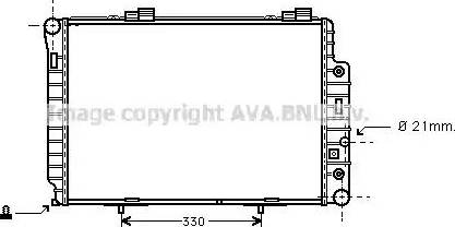 Ava Quality Cooling MS 2146 - Радиатор, охлаждане на двигателя vvparts.bg