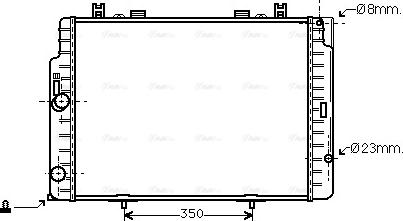 Ava Quality Cooling MS 2133 - Радиатор, охлаждане на двигателя vvparts.bg