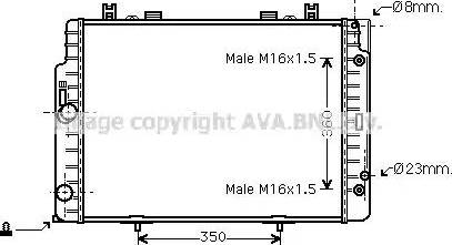 Ava Quality Cooling MS 2132 - Радиатор, охлаждане на двигателя vvparts.bg