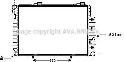 Ava Quality Cooling MS 2174 - Радиатор, охлаждане на двигателя vvparts.bg