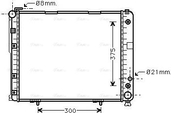 Ava Quality Cooling MS 2178 - Радиатор, охлаждане на двигателя vvparts.bg