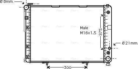 Ava Quality Cooling MS 2177 - Радиатор, охлаждане на двигателя vvparts.bg