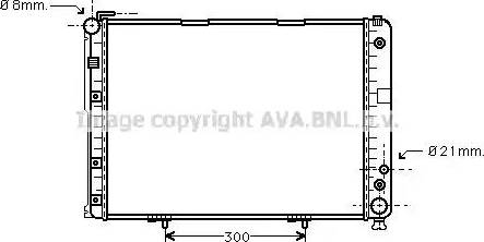 Ava Quality Cooling MSA2177 - Радиатор, охлаждане на двигателя vvparts.bg