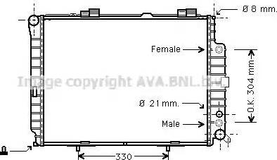 Ava Quality Cooling MS 2305 - Радиатор, охлаждане на двигателя vvparts.bg