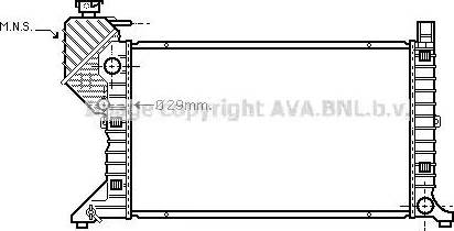 Ava Quality Cooling MS 2300 - Радиатор, охлаждане на двигателя vvparts.bg