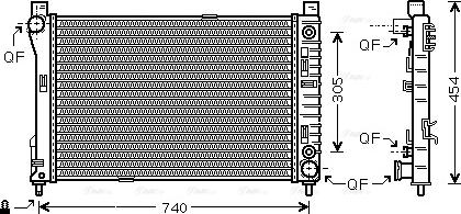 Ava Quality Cooling MS 2339 - Радиатор, охлаждане на двигателя vvparts.bg