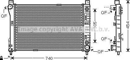 Ava Quality Cooling MSA2339 - Радиатор, охлаждане на двигателя vvparts.bg