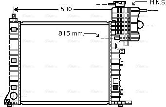 Ava Quality Cooling MS 2336 - Радиатор, охлаждане на двигателя vvparts.bg