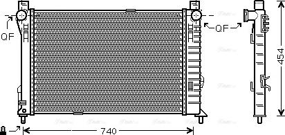 Ava Quality Cooling MS 2338 - Радиатор, охлаждане на двигателя vvparts.bg