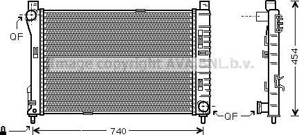 Ava Quality Cooling MS 2378 - Радиатор, охлаждане на двигателя vvparts.bg