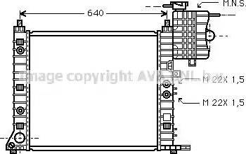 Ava Quality Cooling MS 2243 - Радиатор, охлаждане на двигателя vvparts.bg