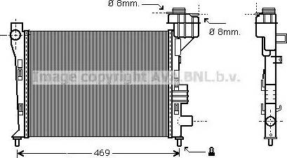 Ava Quality Cooling MS 2247 - Радиатор, охлаждане на двигателя vvparts.bg