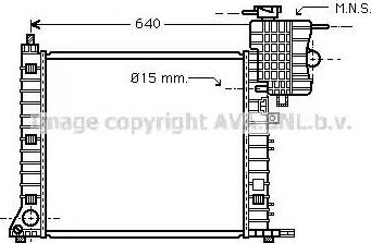 Ava Quality Cooling MS 2264 - Радиатор, охлаждане на двигателя vvparts.bg