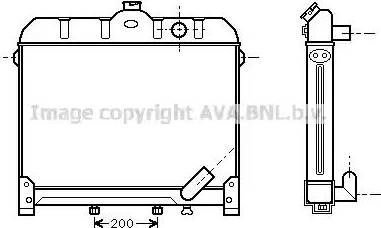 Ava Quality Cooling MS 2204 - Радиатор, охлаждане на двигателя vvparts.bg