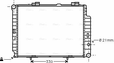 Ava Quality Cooling MS 2202 - Радиатор, охлаждане на двигателя vvparts.bg