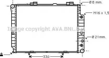 Ava Quality Cooling MS 2214 - Радиатор, охлаждане на двигателя vvparts.bg