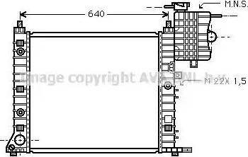 Ava Quality Cooling MS 2216 - Радиатор, охлаждане на двигателя vvparts.bg