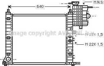 Ava Quality Cooling MS2218 - Радиатор, охлаждане на двигателя vvparts.bg