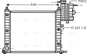 Ava Quality Cooling MS 2213 - Радиатор, охлаждане на двигателя vvparts.bg